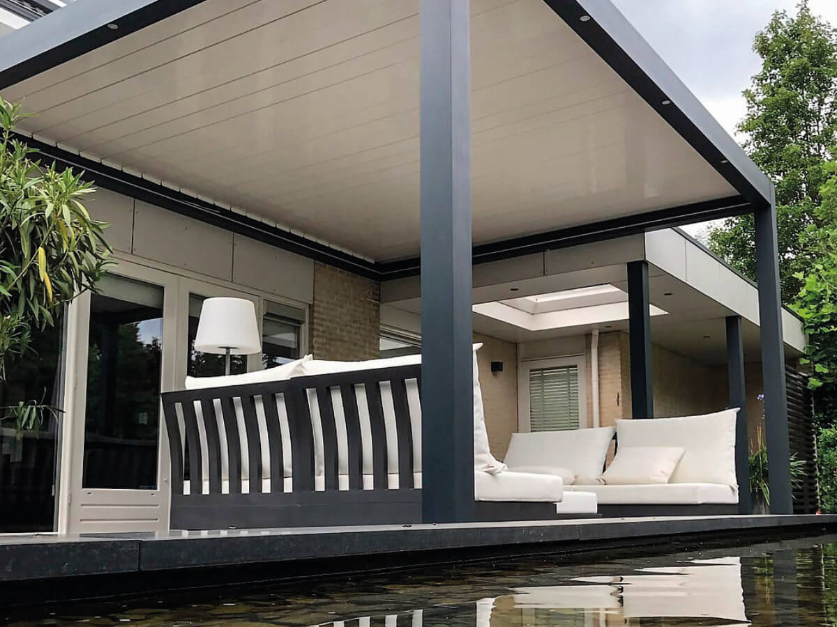 Terrassenüberdachung 15 Terrassenüberdachung Luxline in Anthrazit