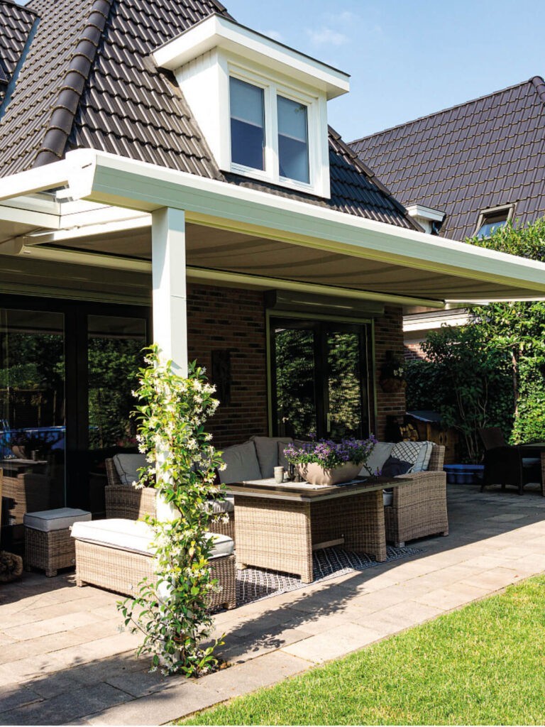 Offene Terrassenüberdachung Topline in Weiß